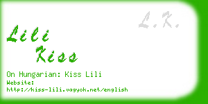 lili kiss business card